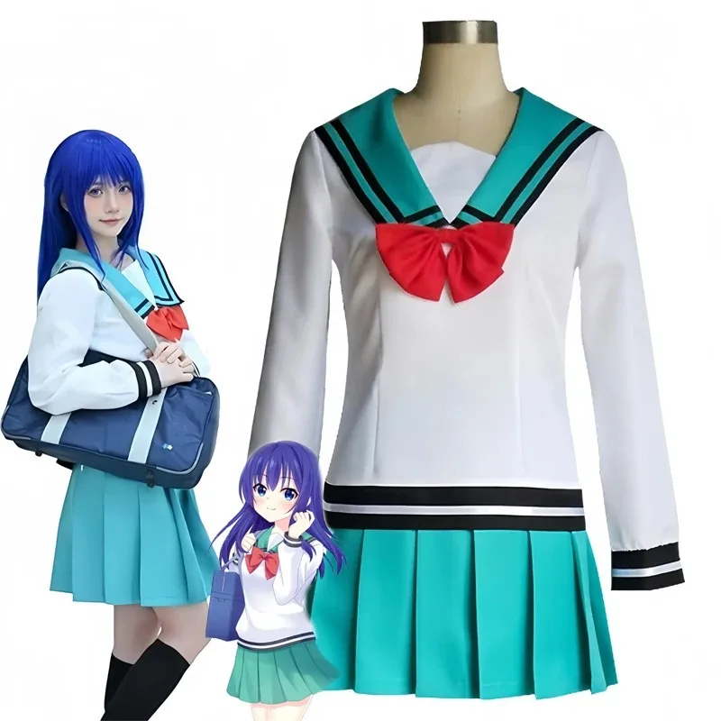Pleated Skirt Women - Anime-stijl Japans matrozenuniform cosplay kostuumset, lange