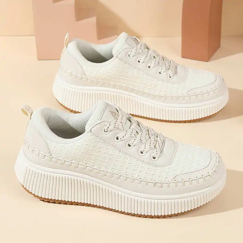 Women'S Fashion From The 50S - Bruine schoenen Dames Flats Herfstlaarzen Sneakers