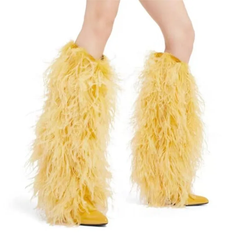 Women'S Fashion Magazine - Mode Candy Gekleurde Pluche Knie Hoge