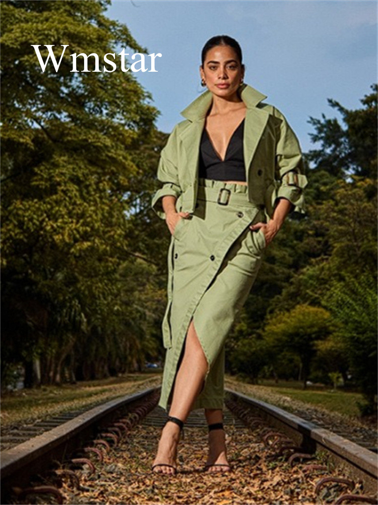 Belted Shirt Dress - Wmstar 2 Delige Sets Vrouwen Nieuwe