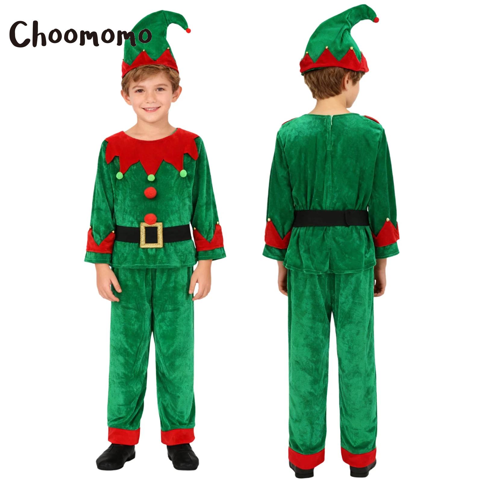 Belted Shirt Dress - Jongens Kerst Elf Kostuum Kerst Kerstman
