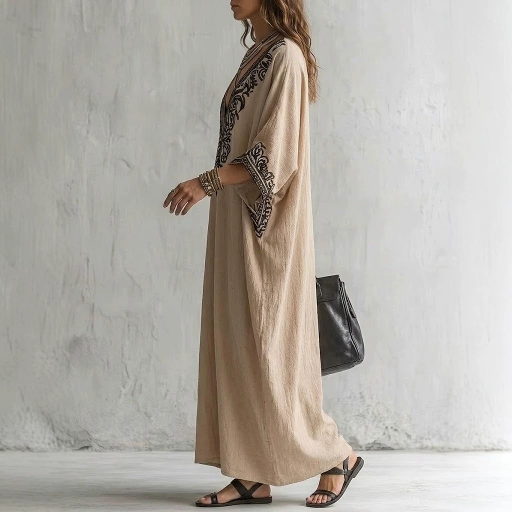 Dames Boho Geborduurde Kaftan  - Maxi Dress Boho recensie en prijs