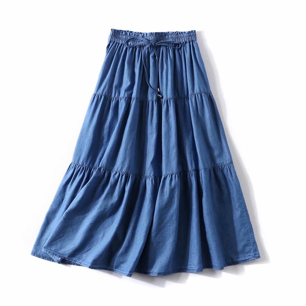 Dames geplooide denim ruches r - Pleated Skirt Women recensie en prijs