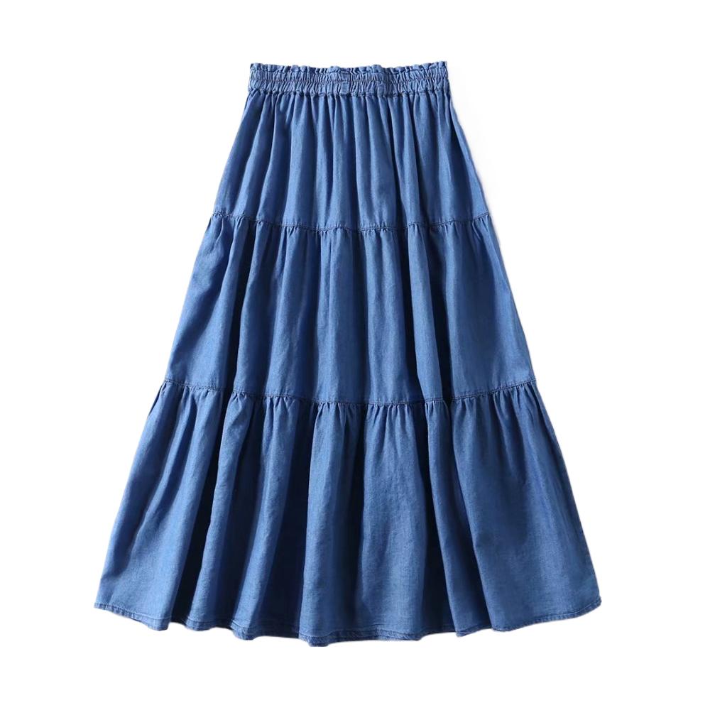 Dames geplooide denim ruches r - Pleated Skirt Women recensie en prijs