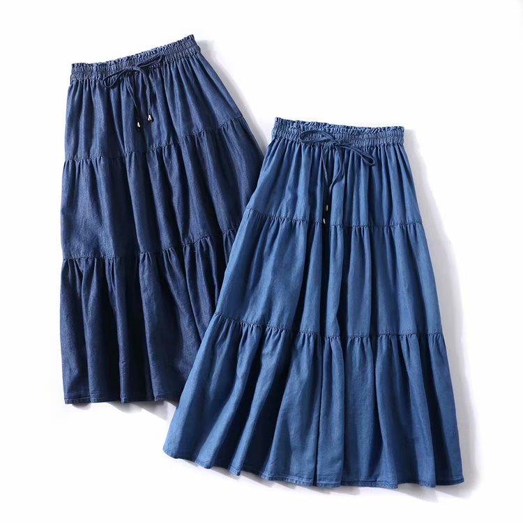 Dames geplooide denim ruches r - Pleated Skirt Women recensie en prijs