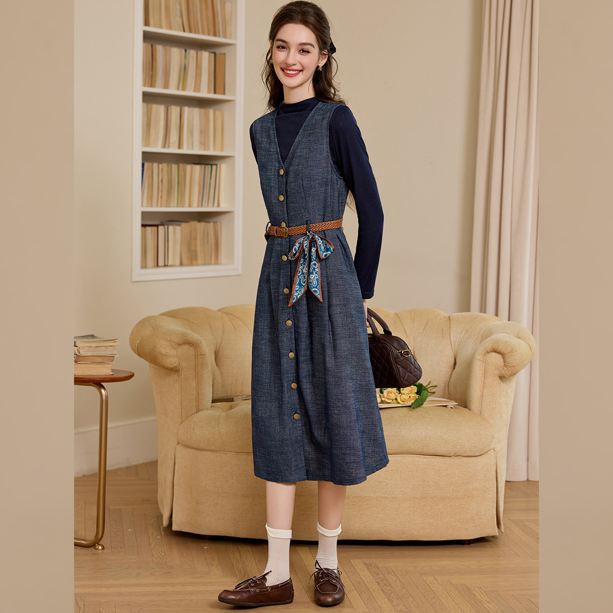 LOUISYAO Top & Jurk Set met Ho - Belted Shirt Dress recensie en prijs