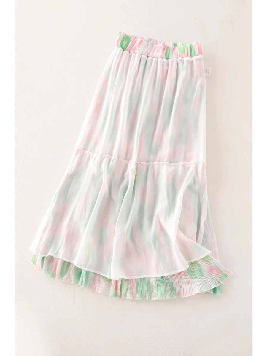 2026 Mode Zoete Bloemenprint C - Pleated Skirt Women recensie en prijs